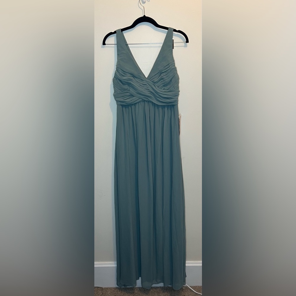 NWT Birdy Grey Sea Glass Empire Laurie Bridesmaid Formal Dress Size Medium